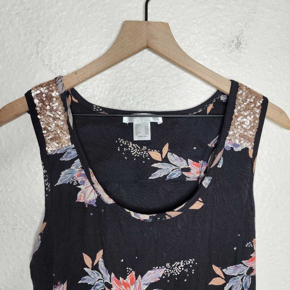Lascana x Venus Floral Sequin Tank Top Women's Size 1X - Picture 2 of 7